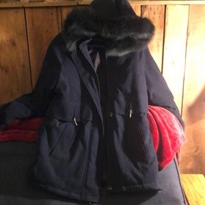 Women’s quilted 3/4 length winter jacket